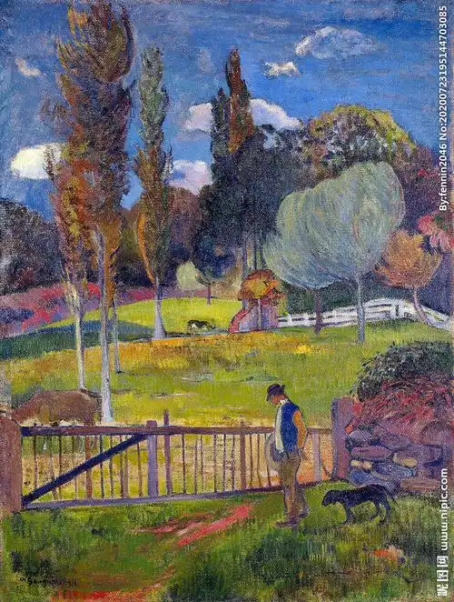 古典田园风景油画图片