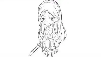 中的人物简笔画q版王者荣耀孙尚香简笔画教程大小姐驾到王者荣耀阿珂