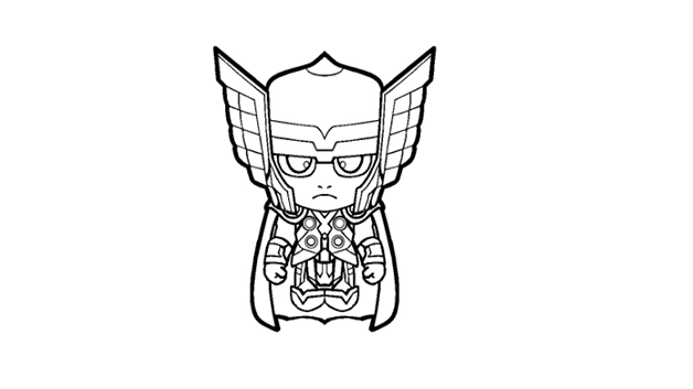 雷神的简单画法 - 简笔画 - 懂得