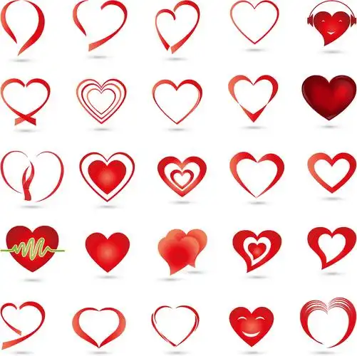 精美桃心红心创意矢量素材