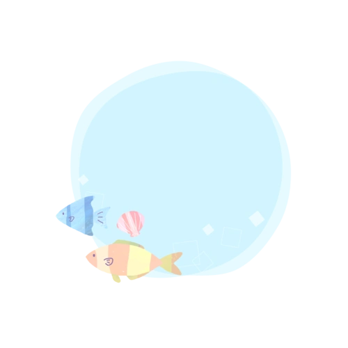 海洋大海鱼类标签边框底纹