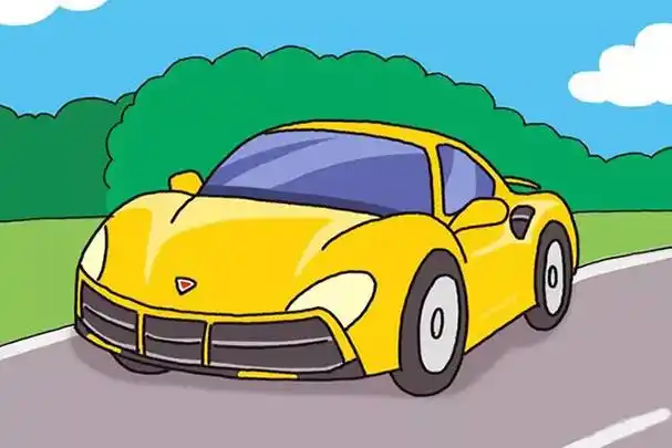 简单七步画出一辆超级跑车图教程简笔画