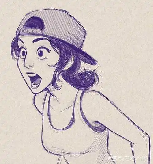 欧美卡通人物线稿