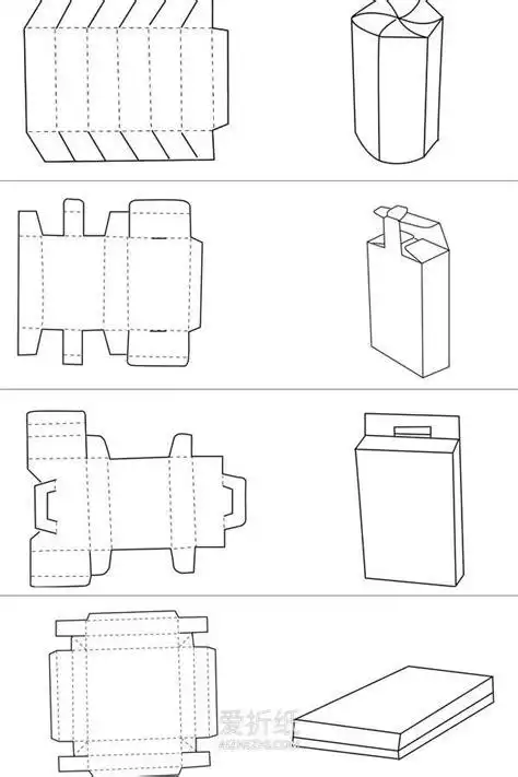 纸盒包装怎么折叠带展开图(2)_爱折纸网