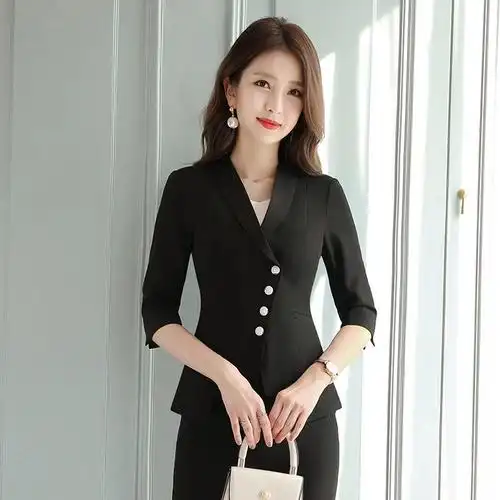 西服套装女总裁高端商务正装时尚职业气质女神主持人小西装工作服