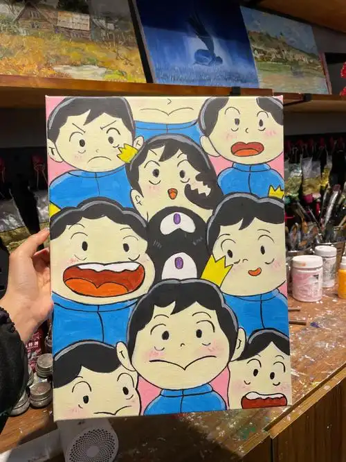 丙烯入门新手卡通画波吉王子上手简单