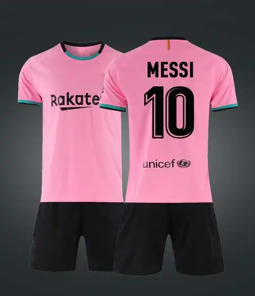 巴萨球衣20-21赛季主场欧冠短袖足球服10号梅西第二客场黑金