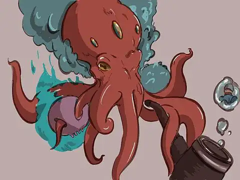 我梦见一只鬼冒火de 大章鱼