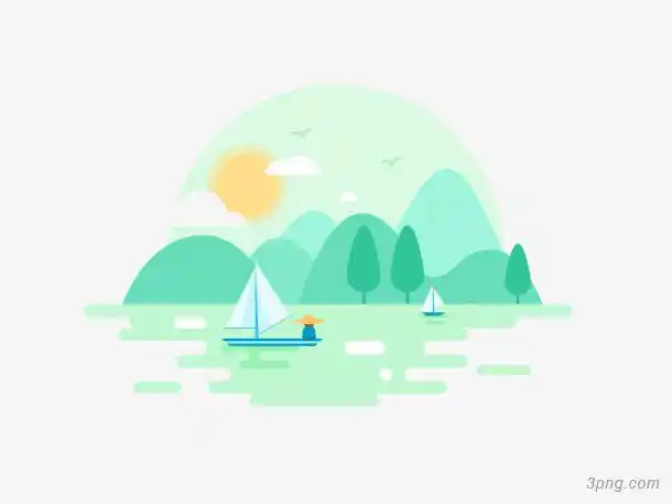 标签:扁平化扁平扁平化卡通h5页面电商卡通网页设计卡通风景湖泊江南