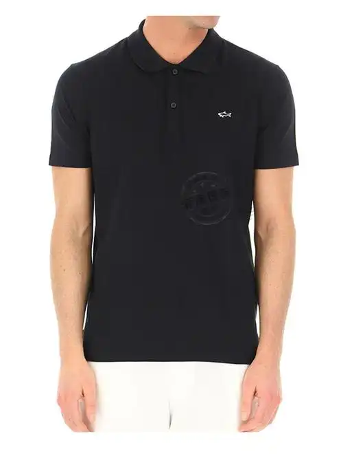 paulshark保罗鲨鱼t恤男士logo图案翻领短袖polo衫红色c0p1013577xl