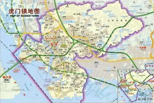 谁有广东东莞虎门镇口的地图