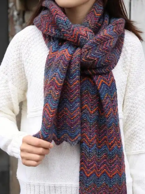 毛儿手作筠雾羊毛围巾附图解