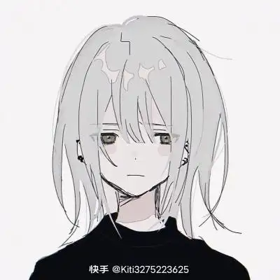 短发黑白动漫女_女生头像_我要个性网