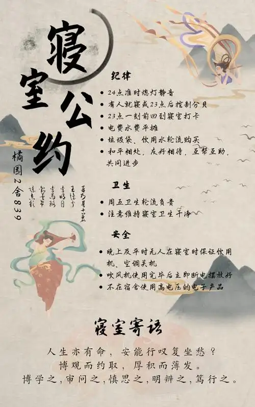 寝室公约设计大赛结果出炉啦