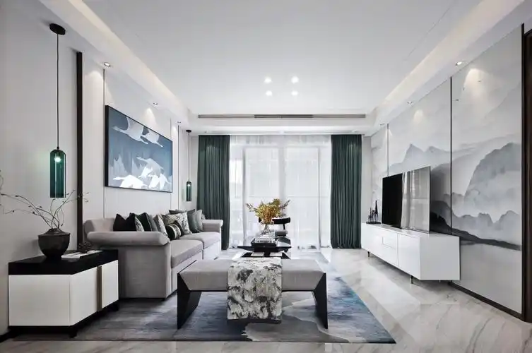 图片[6]-9客厅电视背景墙装修效果图成都红树湾装修设计现代风格现代