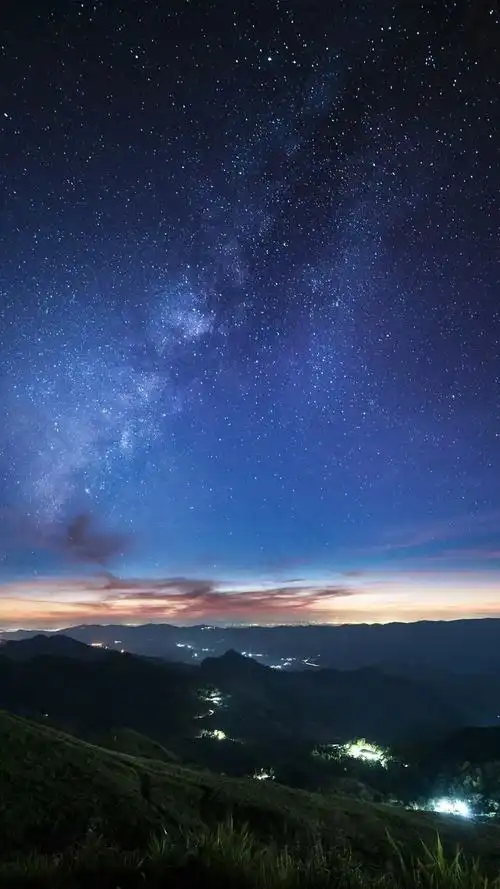 星空夜景高清摄影图片
