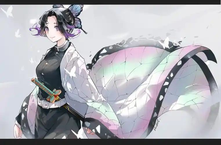 鬼灭之刃---- 蝴蝶忍 - 插画 - 摸鱼网