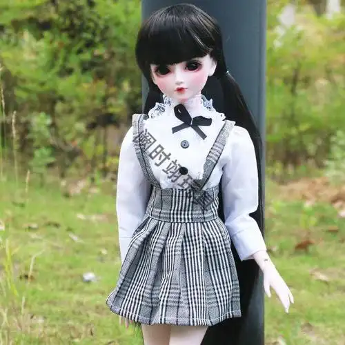 芭比娃娃校服60厘米叶罗丽芭比娃娃衣服jk制服仙子公主连衣裙bjd娃鞋