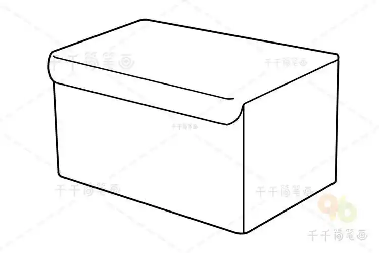 长方形盒子的简笔画教程