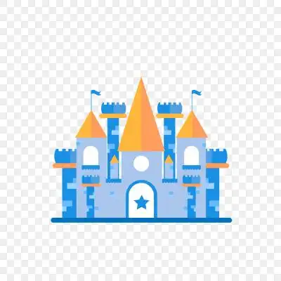 建筑城堡简笔画矢量图png