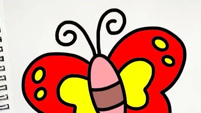 蝴蝶简笔画教程来啦!