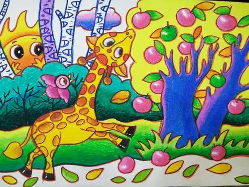 李默油画棒简笔范画