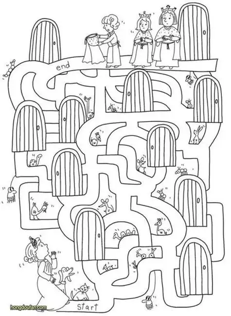 在线迷宫游戏图片下载-红豆饭小学生简笔画大全