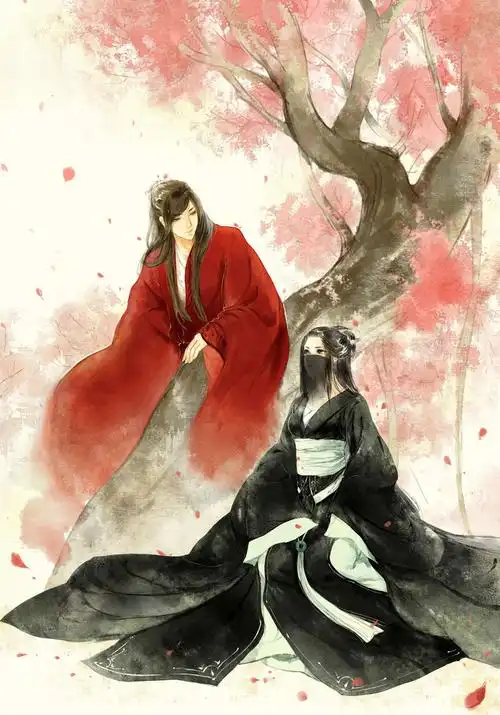 插画~手绘~美男~妖孽~美女~古风场景~古风成双成对~古风情侣~q版狗珑