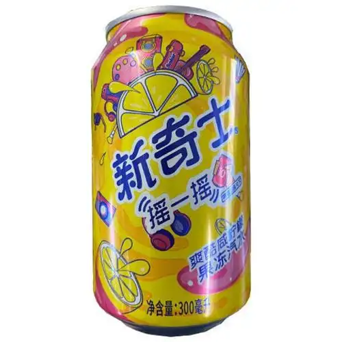 新奇士果冻汽水 新奇士爽酷咸柠檬果冻汽水罐装300ml喝前劲摇10下 4