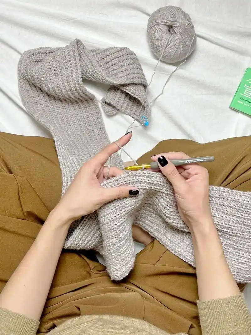 羊绒围巾编织教程给男朋友织的围脖