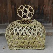 鸡笼子家用竹制鸡笼竹编织养家禽室外小鸡养殖笼鸭家庭简易罩竹笼