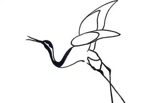 仙鹤简笔画,简单简笔画,简笔画动物,简笔画图片