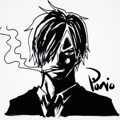 头像分享,草帽团变身毒辣黑手党,黑白两色尽显阴暗