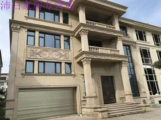 定制eps泡沫浮雕欧式别墅山花外墙装饰门头三角形山花室外墙面花板