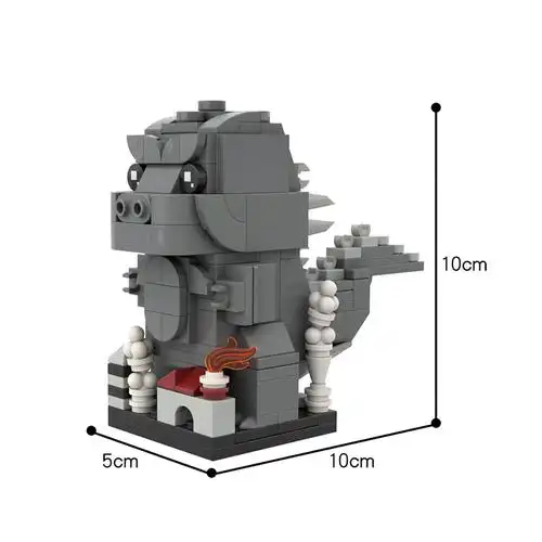 buildmoc经典创意迷你怪兽之王哥斯拉乐高拼装积木塑料积木