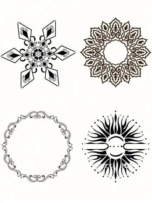 黑白装饰图案60超美的复古花纹图案60