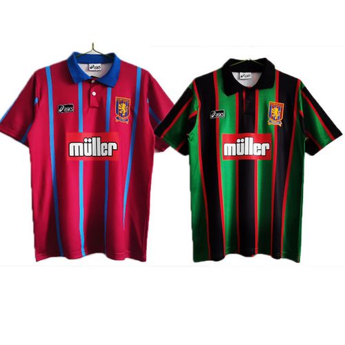 冷偏门1993/95赛季阿斯顿维拉复古球衣主场客场短袖足球服球员迷