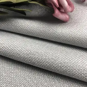 定制春夏梭织亚麻粘混纺烫银水洗面料 亚麻银色布料 衬衣夹克亚麻