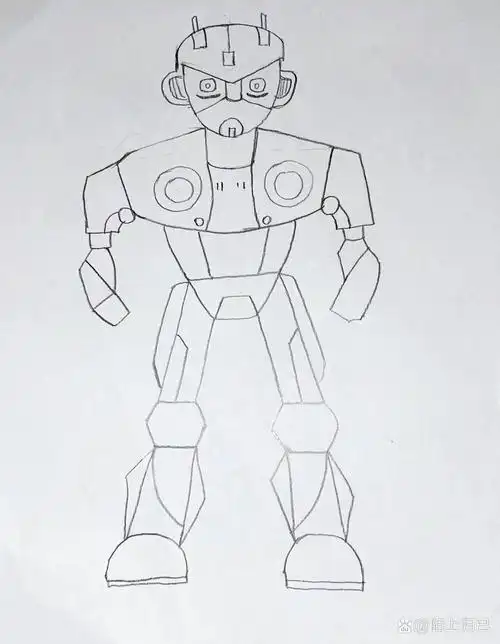 0615机器人简笔画,超酷的哟