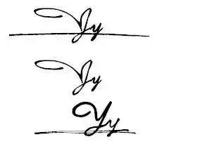 求设计签名,就这两个字母"yy"要连笔的艺术签.要图,最好有写的过程