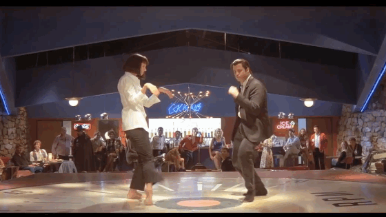 说到谈情跳舞的电影就不可能不提鬼才昆汀·塔伦提诺《低俗小说》