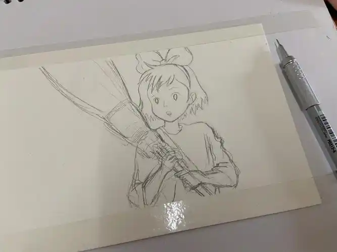 宫崎骏魔女宅急便附线稿