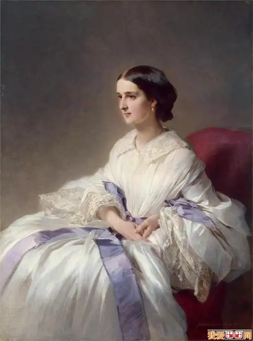 德国学院派代表欧洲宫廷画师温特哈尔特人物画赏析(6)_世界名画_百科