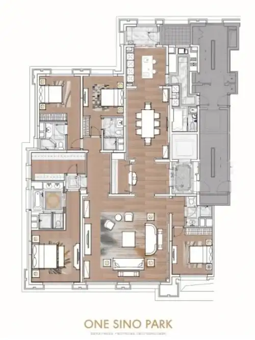 融创外滩壹号院私人订制户型次顶楼