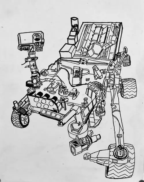 美国nasa美国航天局的好奇号火星车