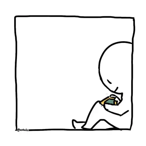 楼上楼下系列/情头/白色简笔画小人/萌系