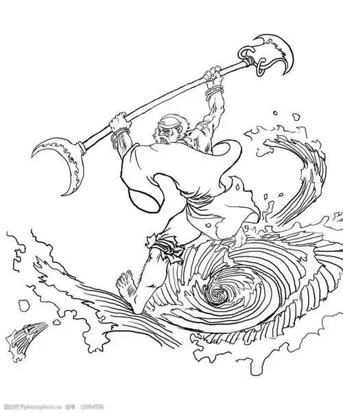 沙和尚简笔画带颜色 沙和尚简笔画带颜色可爱