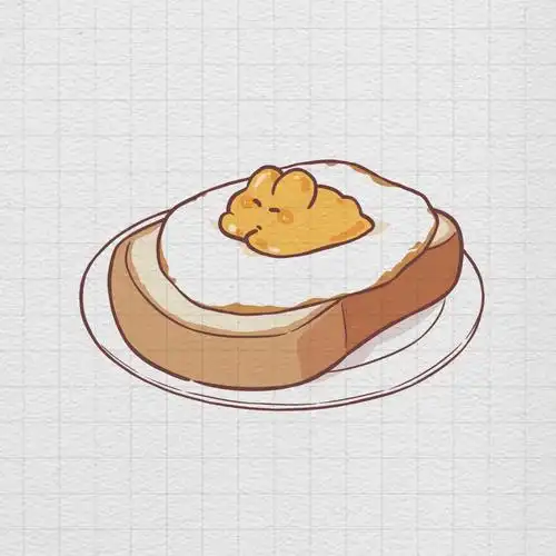 简笔画一片烤面包