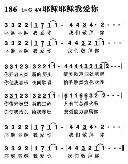 耶稣耶稣我爱你) / 南窗听雨编辑相关歌谱:[简谱]第2011首 -主提醒