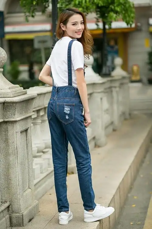 夏新款牛仔背带裤宽松休闲连体裤韩版牛仔裤